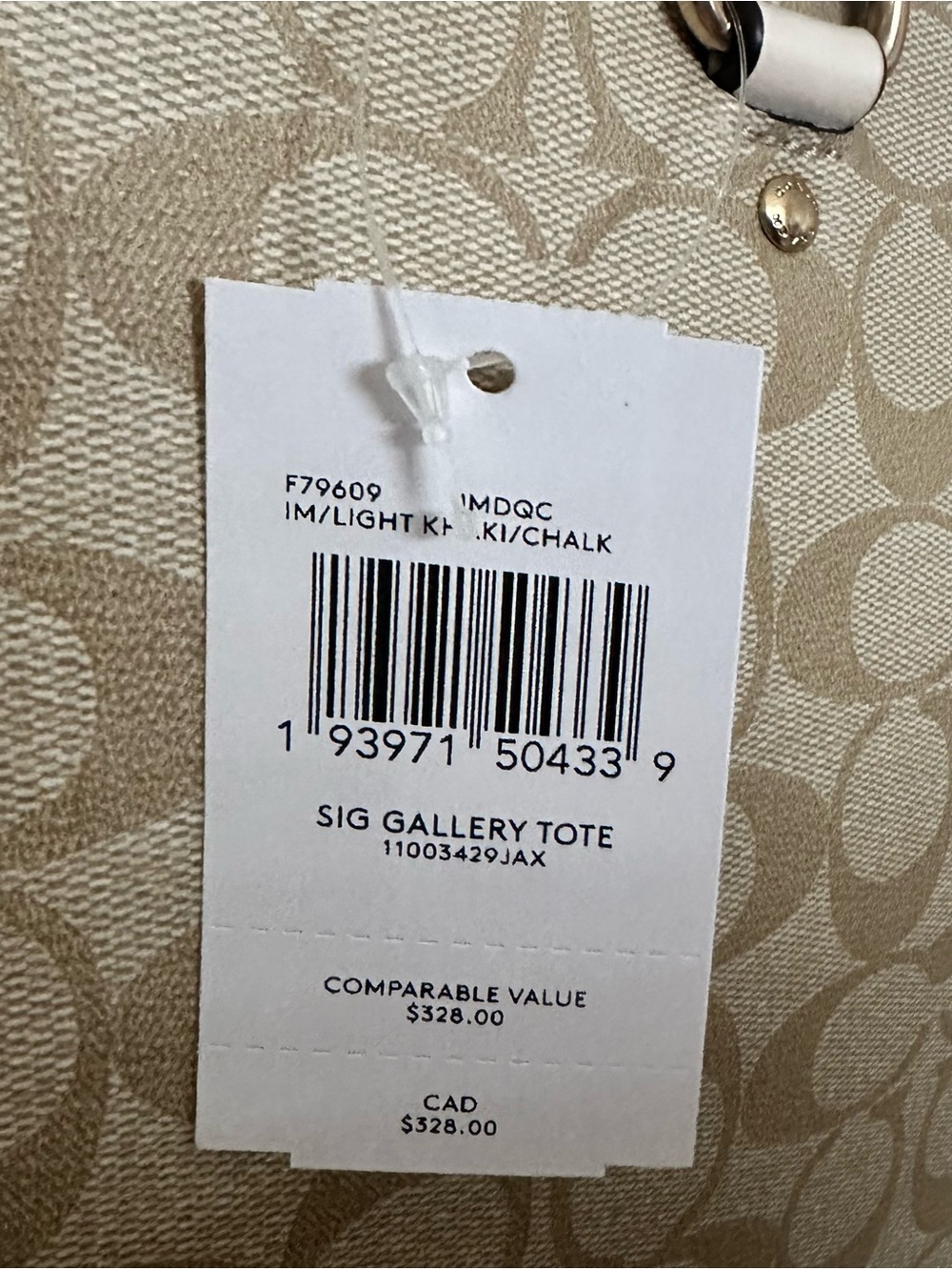 Coach Signature Canvas Tote - Picture 3 of 4